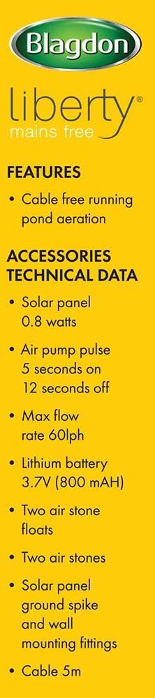 Blagdon Liberty Solar Air Pump - 1055741 4 Blagdon Liberty Solar Air Pump - 1055741 - Image 4