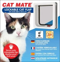 PET MATE Cat Mate Lockable Cat Flap -Garden Irrigation Tools 234w cat flap box
