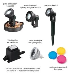 Blagdon LED Pond & Garden LIghts 5 X 3w - 1052276 -Garden Irrigation Tools 24 57 10