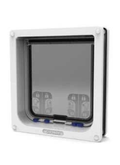 PET MATE Cat Mate Large White Cat Flap 4-Way Locking