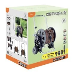 Claber Pronto 30m Hose Cart Kit - 8864 -Garden Irrigation Tools claber hose cart 8864