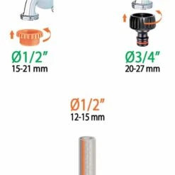 Claber Silver Elegant Plus 15m Hose Kit - 8845 5 Claber Silver Elegant Plus 15m Hose Kit - 8845 -Garden Irrigation Tools claber hose kit 8845