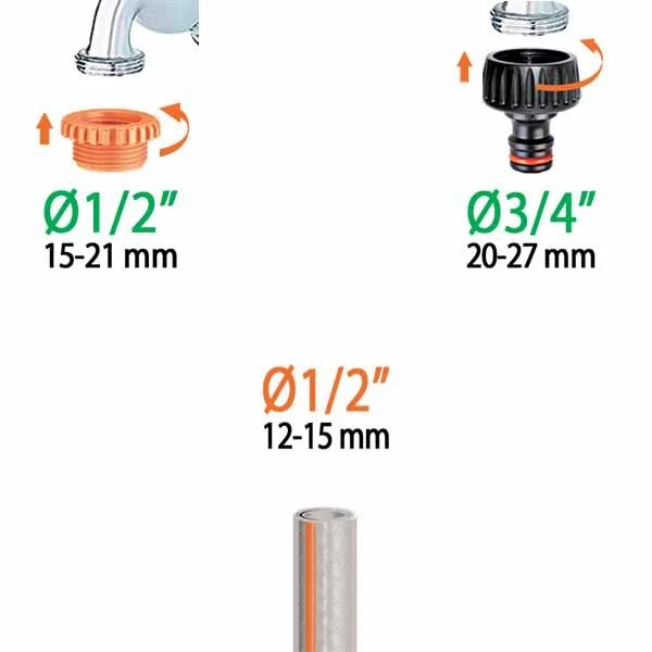 Claber Silver Elegant Plus 15m Hose Kit - 8845 3 Claber Silver Elegant Plus 15m Hose Kit - 8845 - Image 3