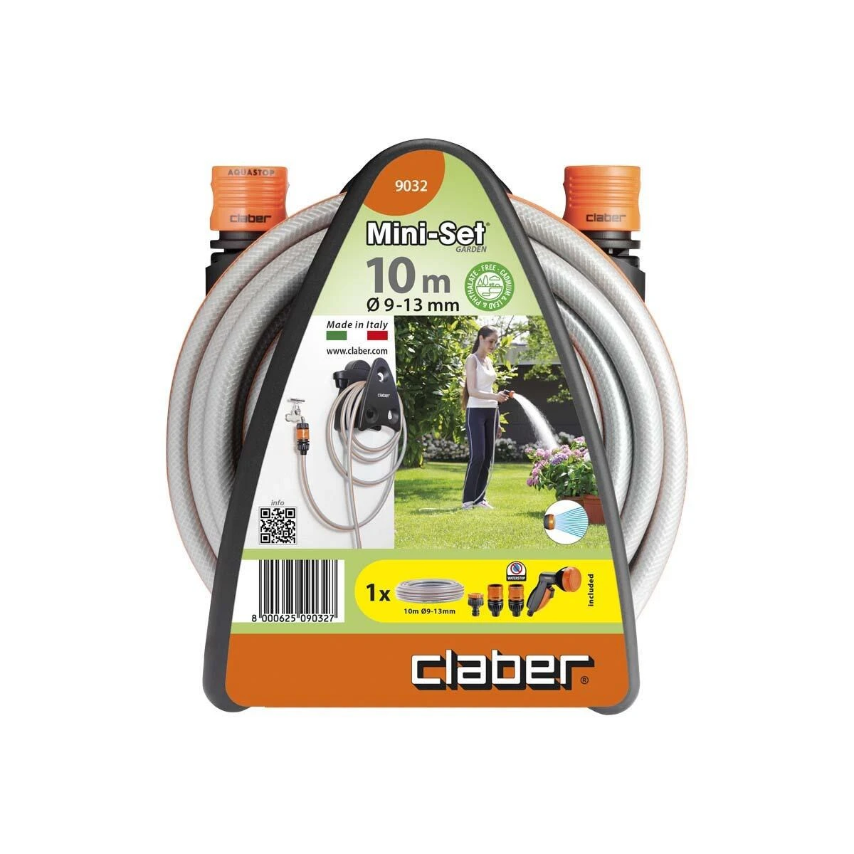 Claber Mini Garden Hose Set 10m - 9032 1 Claber Mini Garden Hose Set 10m - 9032