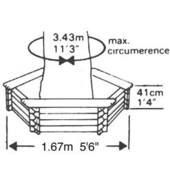 Norlog Large Tree Seat Planter -Garden Irrigation Tools large tree seat