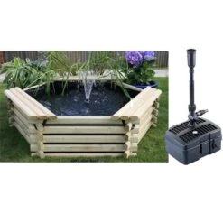 Norlog 100 Gallon Pond With UV Pump -Garden Irrigation Tools norlog 100 gallon all in one pond kit