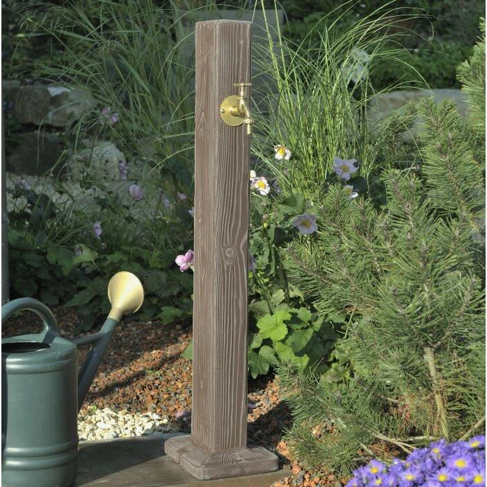 Garden Watering Post Walnut Wood Effect Standpipe 1 Garden Watering Post Walnut Wood Effect Standpipe